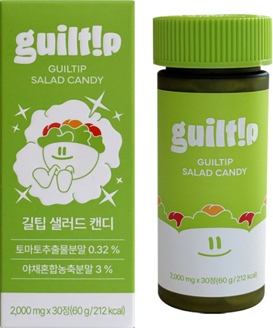 길팁 샐러드 캔디 guiltip 야채 토마토추출물, 1박스