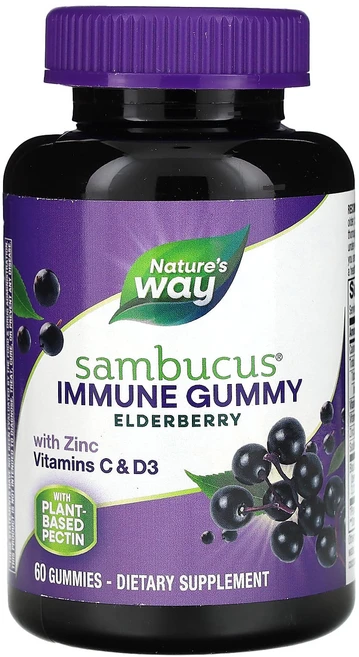 Nature's Way 삼부커스 면역력 구미젤리 엘더베리 구미젤리 60개, NaturesWay삼부커스면역력구미젤리엘더베리구미젤리6, 1개, 60정 - 쿠팡
