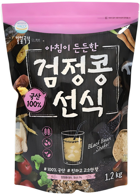 일일곡식 아침이 든든한 검정콩선식, 1.2kg, 1개