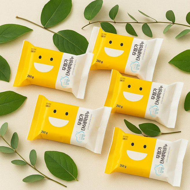 강청 무첨가(계면활성제) EM 순비누 세탁빨래비누 250g