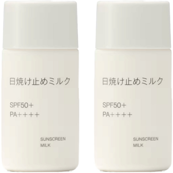 무인양품 자외선 차단 밀크 SPF50+ PA++++, 2개, 30g