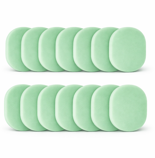 필로그레이 세안 클렌징 해면스펀지, 12개, 그린
