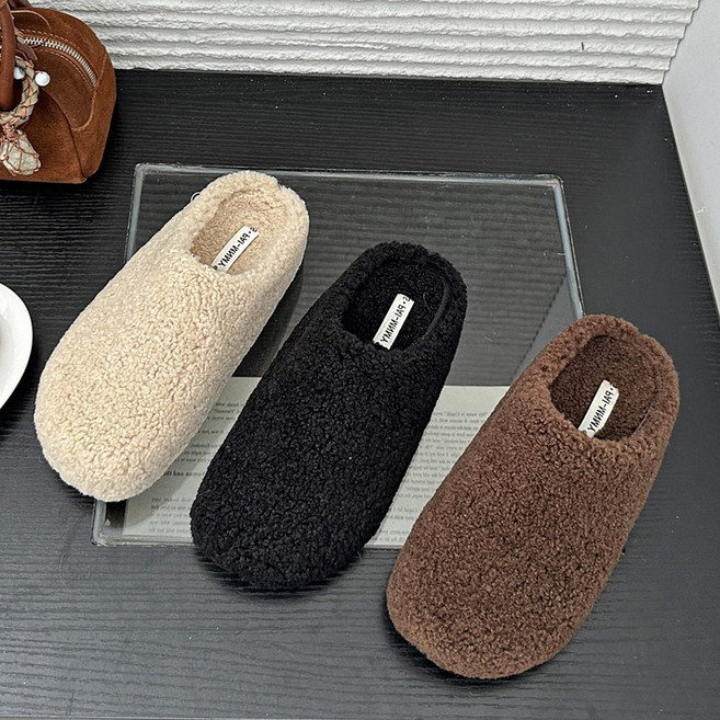 기모안감 뽀글이 털슬리퍼 3cm 통굽 겨울슬리퍼