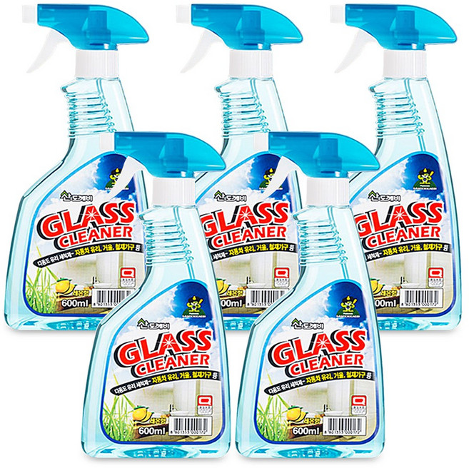 산도깨비 유리 세정제, 600ml, 5개