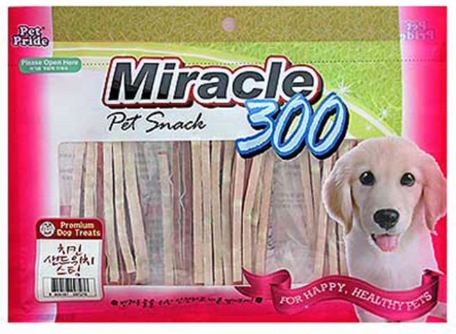 미라클300 사사미 강아지간식 (치킨), 1개, 140g