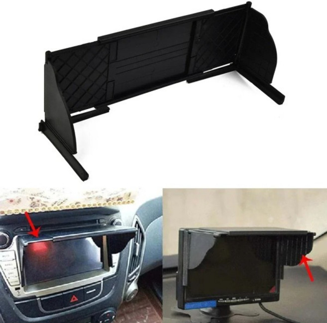 자동차 GPS 네비게이션 차양 바이저 커버 8 인치 눈부심 방지 대시 라디오 후드 캡, 01 빠른, 1개