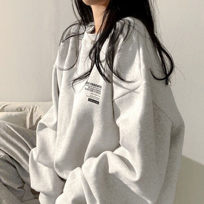 바이누아 모티베이션 오버핏 맨투맨