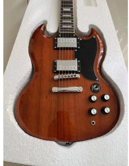 기타 입문 클래식 SG 일렉트릭 기타 라이트닝 마크 지판 소재 로즈 우드 전문가 수준 무료 및 빠른 배송, 3, 1개