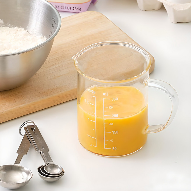 리본제이 비커 유리 계량컵, 350ml, 1개