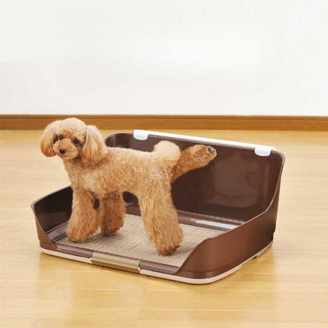 애완견 배변판 마킹방지 수컷 가림막 벽 강아지, 1개, 1. 브라운 소형 화장실