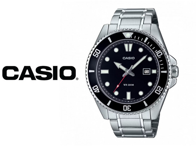카시오 CASIO 다이버 MDV-107D-1A1 패션 방수 남자 남성 흑새치 메탈 손목시계 MDV107D