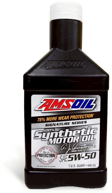 AMSOIL Signature Series 全合成機油 卓越引擎保護 延長引擎壽命, 5w50, 1個, 946ml