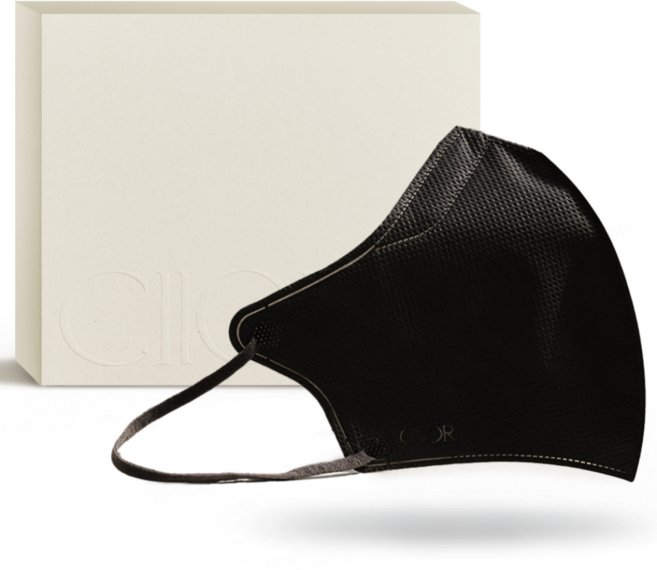 CIIOR 씨오르 KFAD 라이트 쿨 브이핏 새부리형마스크 여름용 시원한 숨쉬기편한 얇은 국산 컬러마스크, 25매입, 1세트, 라이트쿨블랙 L(중대형)