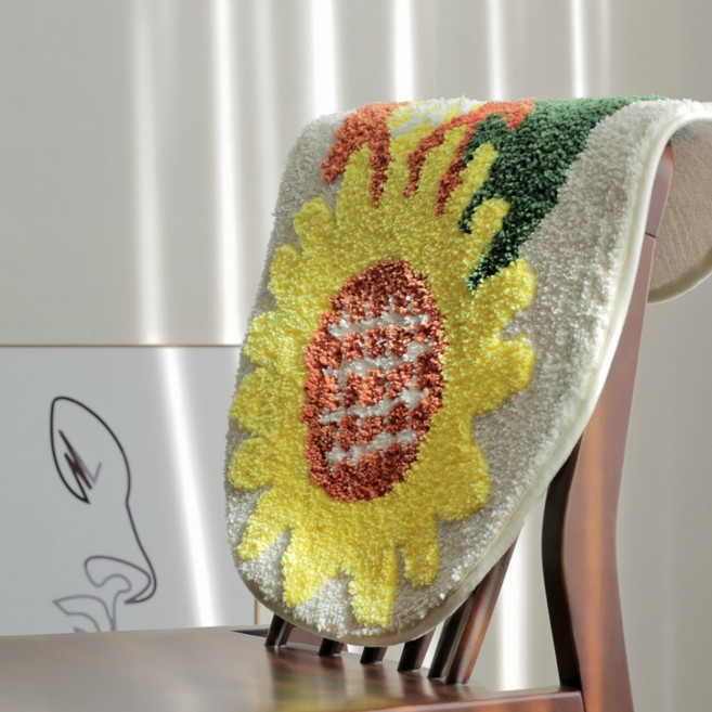 부드러운 촉감 해바라기 듀오플라워 발매트, 듀오플라워 발매트_소