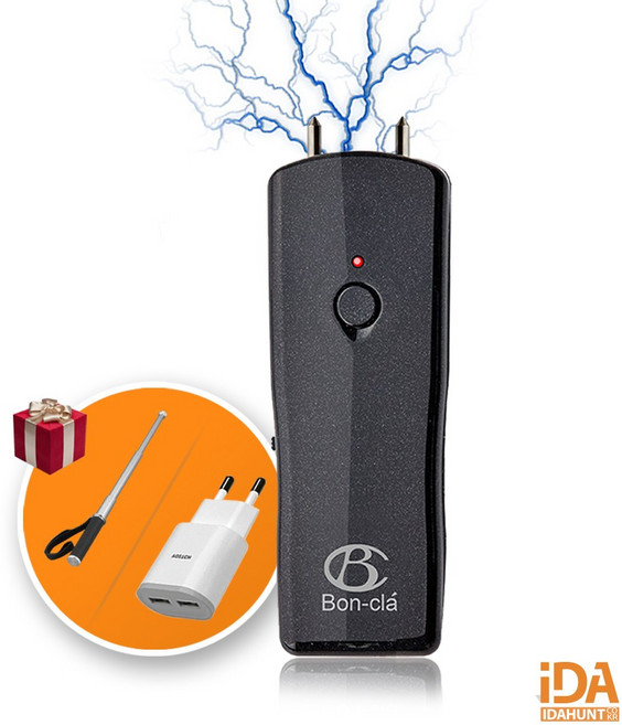 호신용 전기충격기 초강력 국산 비허가 여친선물 아이다헌트 본끌레 B1+충전패키지포함, 1개, 블랙