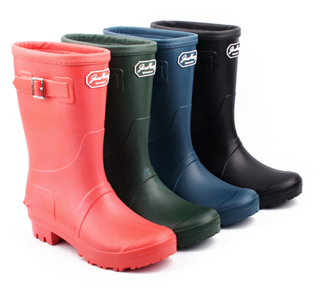 이에스슈즈 JH-L2 - 230~255mm 무광 여성 레인부츠 벨트 종아리 긴장화 장마철 레인슈즈 국산장화