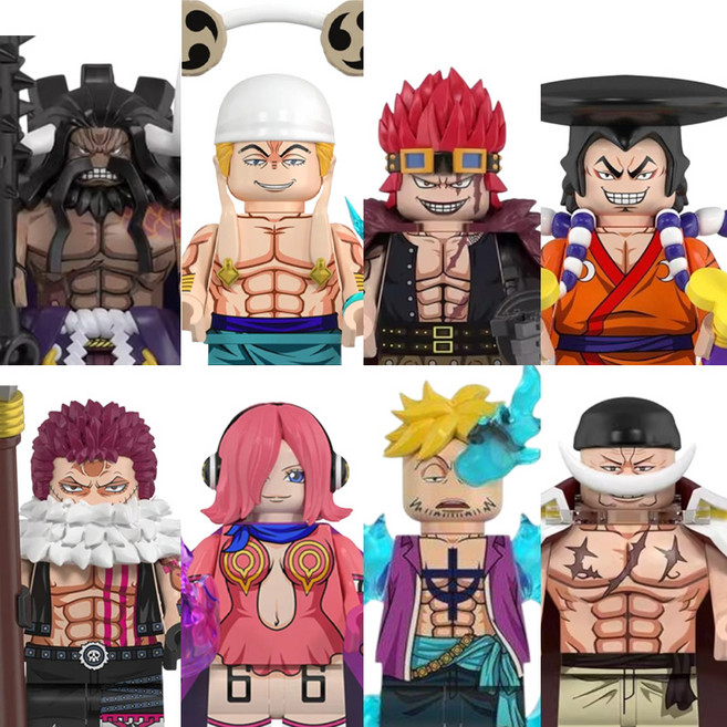 원피스(ONEPIECE) 해적왕 애니메이션 캐릭터 브릭미니피규어 컬렉션 취미/수집/장식/컬렉션용 커스텀 호환 블록피규어 8종 시리즈 VER.02, 1개, OPC-0209. 원피스 8종 세트 VER.02(로켓)