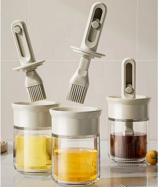 영스쿡 실리콘 브러쉬 오일병 소스병 기름병 1개입, 1개, 150ml