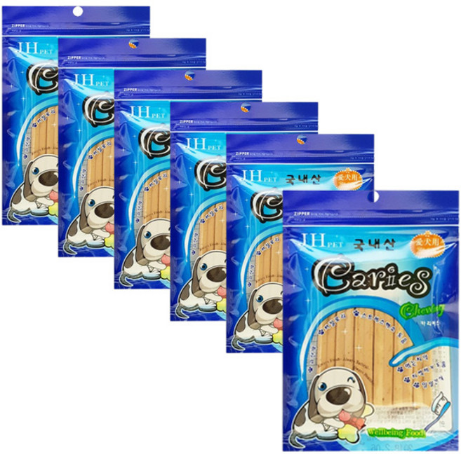 카리에스 애견 치약껌 6개입, 전지분유, 90g, 6개