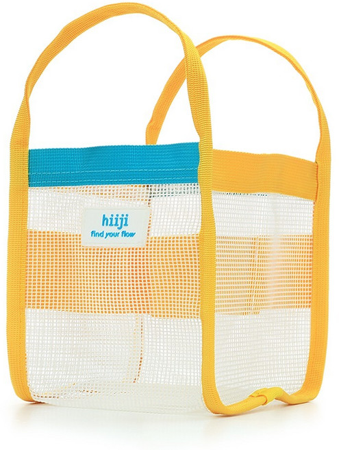 [wm] 히지 샤워 박스 1L 수영 목욕 메시 미니 손가방 가방 메쉬백 옐로우 워터파크