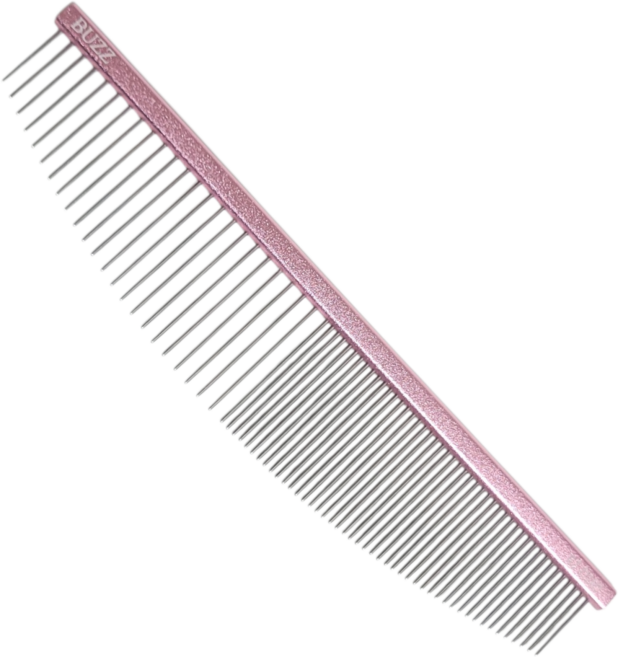 BUZZ 버즈 경량 반달콤 6.5인치 BZ-D160 엉킴방지빗 강아지고양이, 1개, 핑크