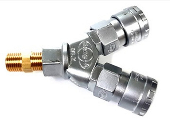 한신 저소음 컴프레샤용 카플러 (1구 2구 3구) 교체용, 2구카플러(닛블연결), 1개