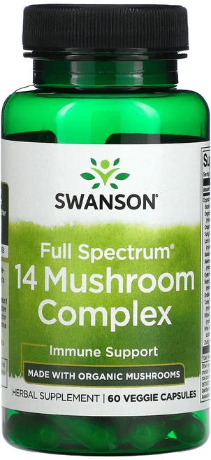 스완슨 풀 스펙트럼 14버섯 복합 60베지캡슐, 60정, 1개 - 쿠팡