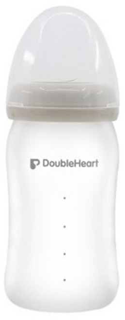 더블하트 실리콘코팅 유리젖병 (노꼭지), 1개, 160ml