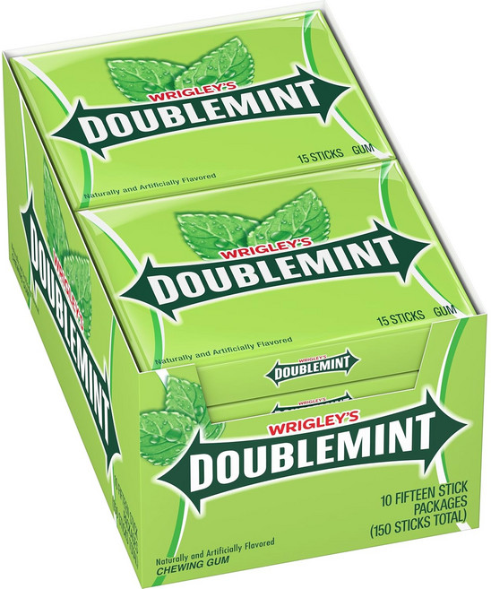 리글리스 더블민트 껌 200개입 (5개 x 40개입), 15개 (10팩), 10개