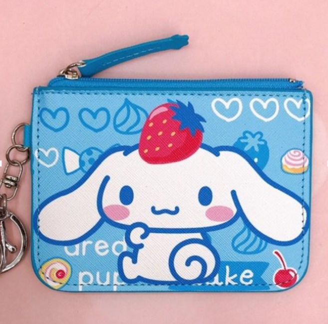 산리오 키링 카드 지갑 동전 교통 카드 케이스 미니 쿠로미 시나모롤 마이멜로디 포차코 헬로키티