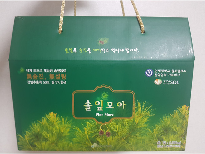 솔잎모아 무농약 솔잎차 무송진 솔잎 즙 액기스 엑기스 75ml x 30개, 30개입