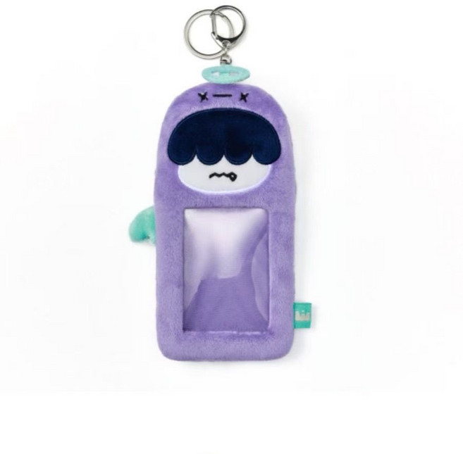 TXT快閃同款卡片卡套鑰匙扣掛件, 1個, 休寧凱-紫色小人12cm左右帶標簽