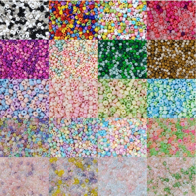 [파랑새97] 2mm 믹스 시드비즈 악세사리 만들기 팔찌 반지 목걸이 구슬공예 재료, B-2, 1개