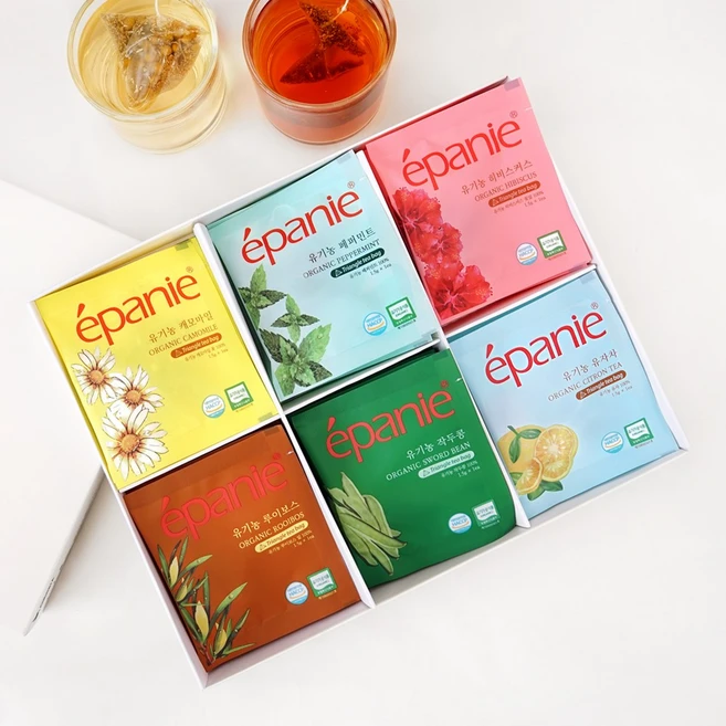 허브차세트 명절선물세트 허브티컬렉션 허브차티백세트 유기농 오가닉티 6종 셀렉션 허브차 허브티 선물세트, 허브티 6종, 1개 - 쿠팡