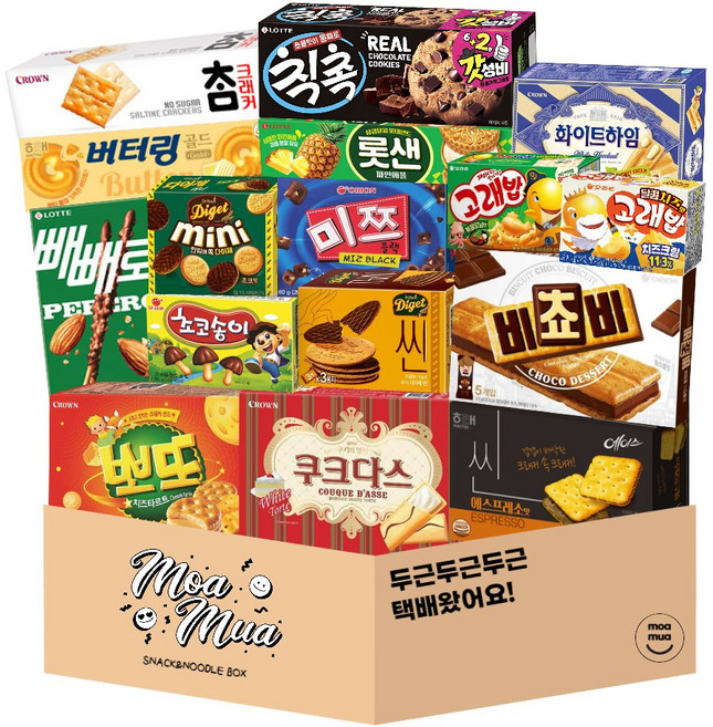 모아무아 과자세트, 1세트, 인기스낵 16종