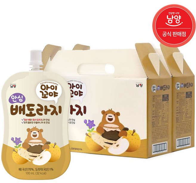 아이꼬야 안심 배도라지 유아음료, 100ml, 40개