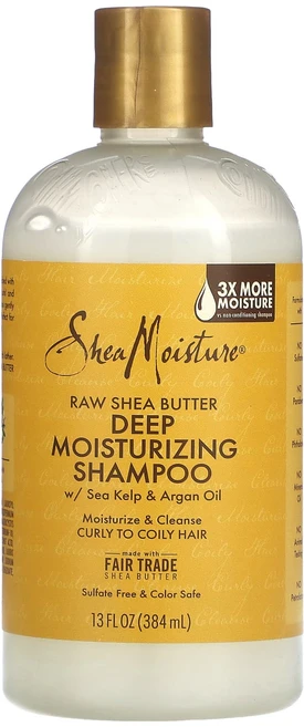 SheaMoisture 무가공 시어버터 수분 유지 샴푸 384ml(13fl oz), SheaMoisture무가공시어버터수분유지샴푸384ml, 1개, 384ml - 쿠팡