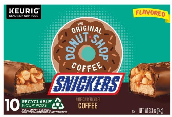 오리지널도넛샵 스니커즈 초콜릿맛 캡슐 커피 Keurig K컵 싱글 10개입