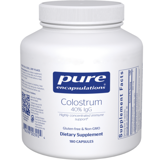 미국 Pure Encapsulations 초유 Colostrum 40% IgG 180캡슐, 1개, 180정