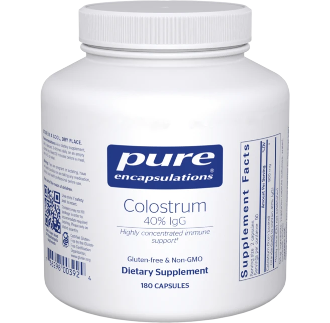 미국 Pure Encapsulations 초유 Colostrum 40% IgG 180캡슐, 1개, 180정 - 쿠팡