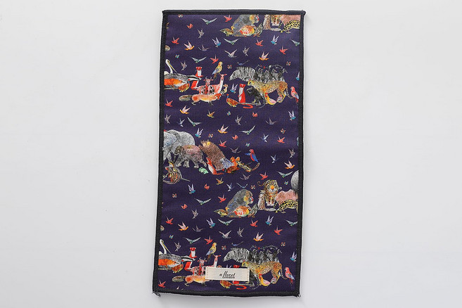 DDintex FLORET LONDON 디디 인텍스 하프 핸드 타올 정글 크럼블 네이비 12×24.5