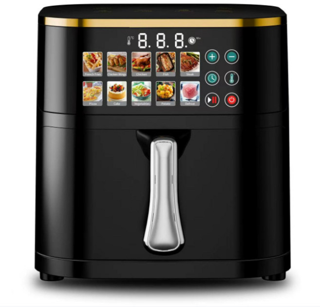 7L空氣炸鍋家用多功能智能電炸鍋薯條機俄羅斯代發, 國內可用US 110V, 10L塑料彩屏-不可視(升級款)