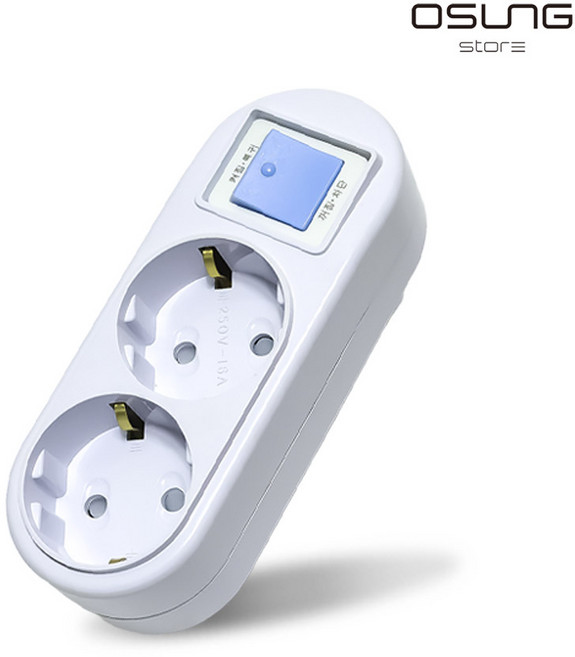 오성 과부하 과전류 자동차단 LED 일자형 어댑터 절전 멀티탭, LED일자 2구, 1개