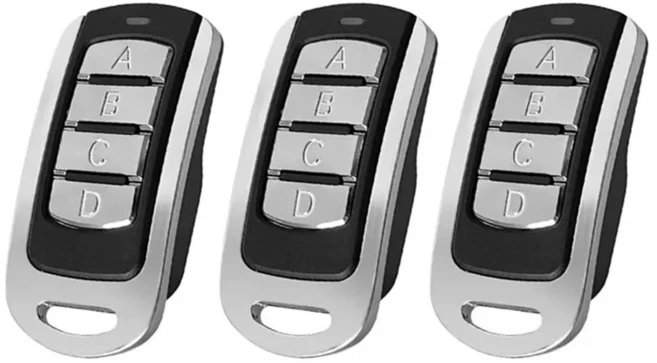 AAAEL-클론 차고 원격 4 In 1 다중 주파수 287-868Mhz 434.42Mhz 게이트 제어 명령 송신기 3Pcs, 01 Silver