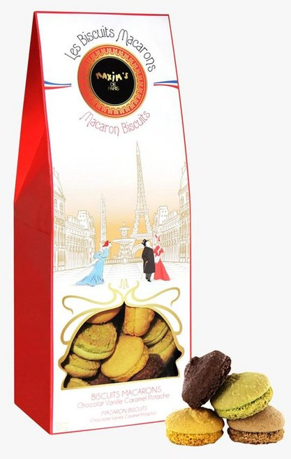 프랑스 맥심 드 파리 Maxim’s de Paris 초콜릿 바닐라 카라멜 피스타치오 마카롱 쿠키 200g, 5개