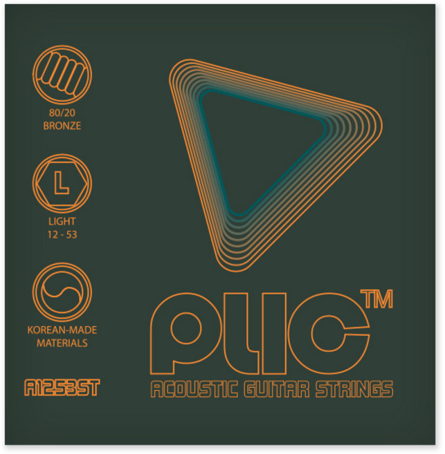 PLIC A1253ST 통기타줄 12-53 LIGHT 플릭 스탠다드 시리즈 어쿠스틱 기타스트링, 1개