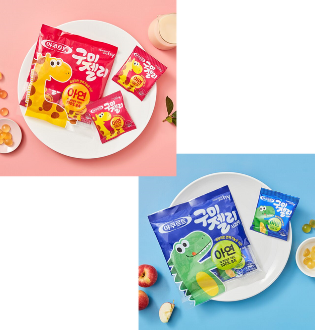 hy 한국야쿠르트 야쿠르트 구미젤리 5개입 + 야쿠르트 구미젤리 사과맛 5개입, 105g