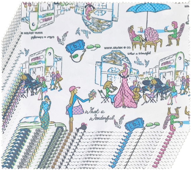 렌즈소녀 그림 안경닦이 12장, 12개, 스트리트