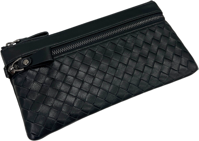 手拿包 羊皮編織長夾