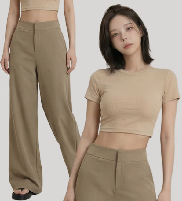 오브나인 레트로 루즈핏 와이드 롱 슬랙스 캐주얼 정장 바지 (3color)